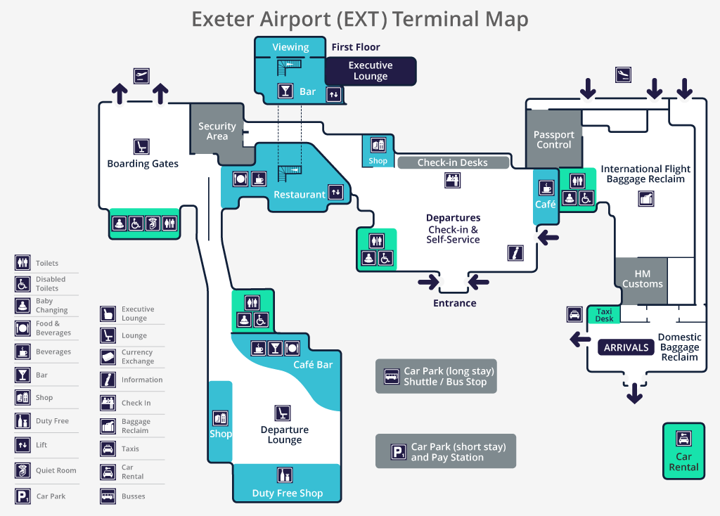 Exeter Airport Map