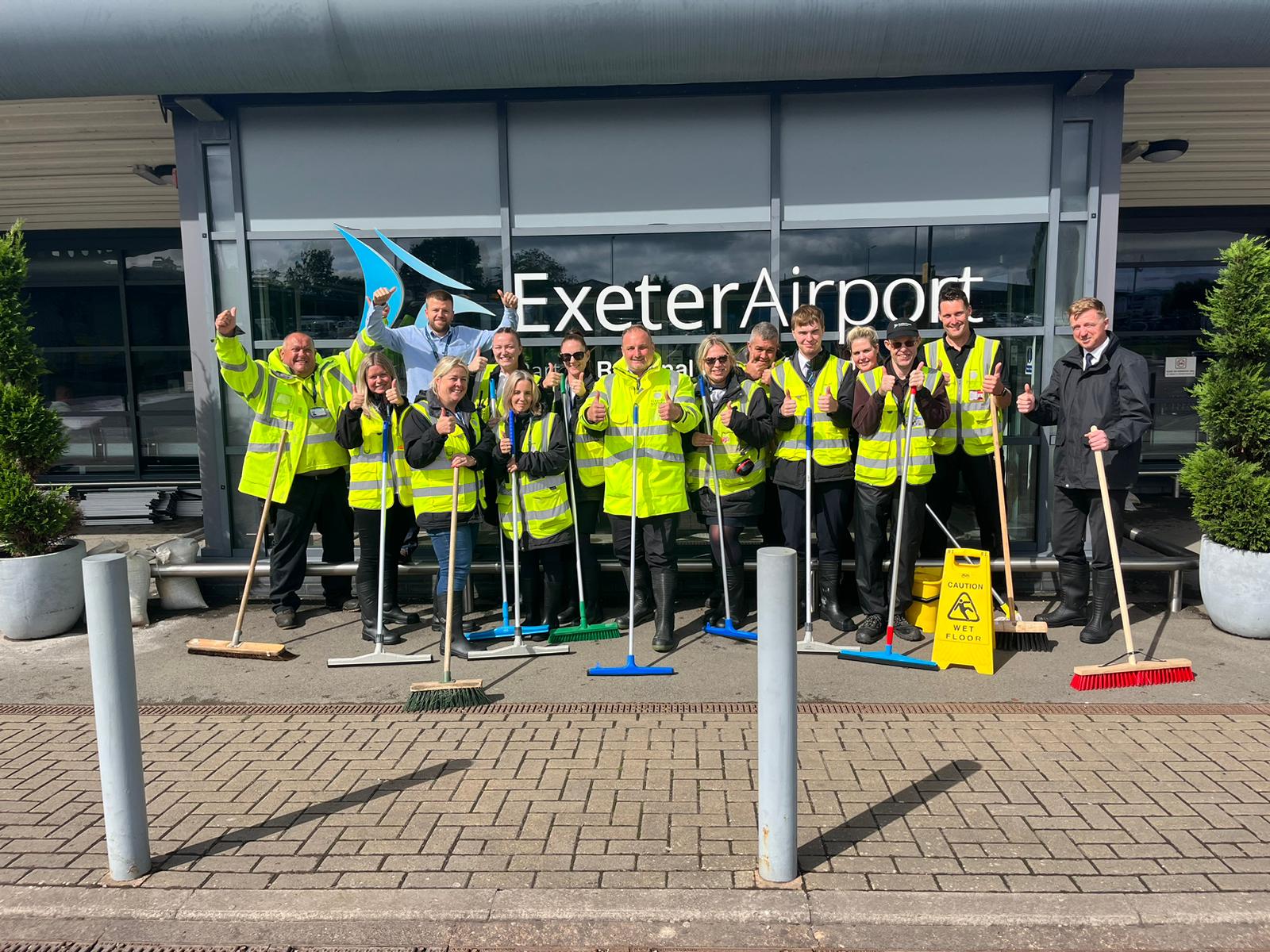 Airport reopens after flash flood shuts terminal Exeter Airport